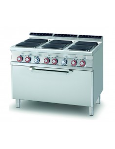 Cocina eléctrica - N. 6 placas cuadradas - horno...