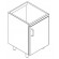BASE WITH RIGHT DOOR AND MIDDLE SHELF - Dimensions 30 x 56.6 x 79 cm h