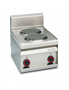 Professional Electric Cooktop - N. 2 round burners - cm 40 x 65 x 29 h