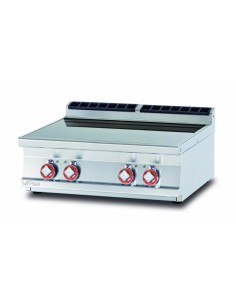 Placa vitrocerámica de 4 zonas - cm 80 x 90 x 28 h