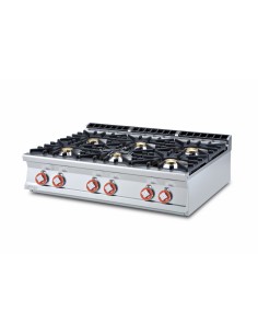 Professional gas stove - N. 6 burners - 120 x 90 x 28 cm h