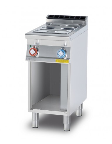 Electric bain marie - Mod. BM-74EM - Bowl capacity n. 1 GN 1/1 H 15 - Open compartment - Water inlet tap - Floor drain - Stainle