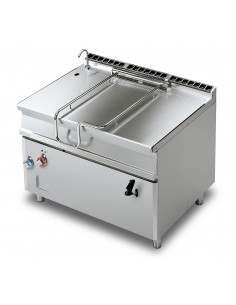 Professional Gas Braising Pan - Tilting - Manual - 120 Lt...