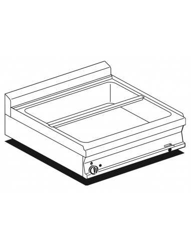 Electric top bathroom -  N. 1 x tub GN 1/1 + GN 1/4 H 15 - cm 60 x 60 x 28 h