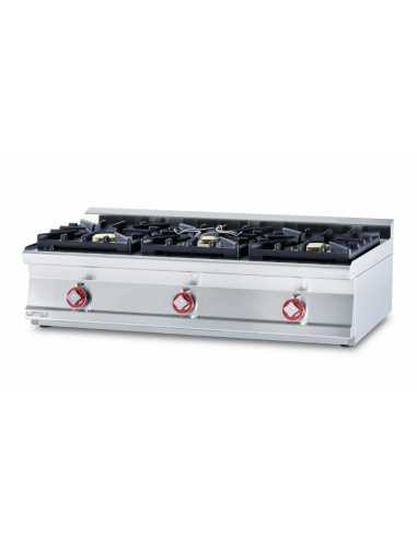 Professional gas stove - N. 3 burners - cm 120...
