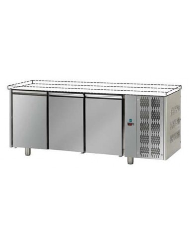 Refrigerated table - Floorless - N. 3 Doors - cm 187 x 70 x 80/87 h