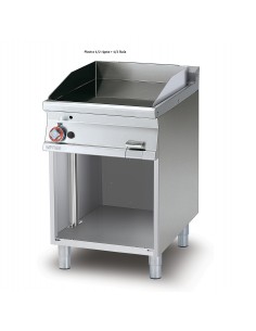 Fry top a gas - Piastra cromata 1/2 liscia 1/2 rigata -...