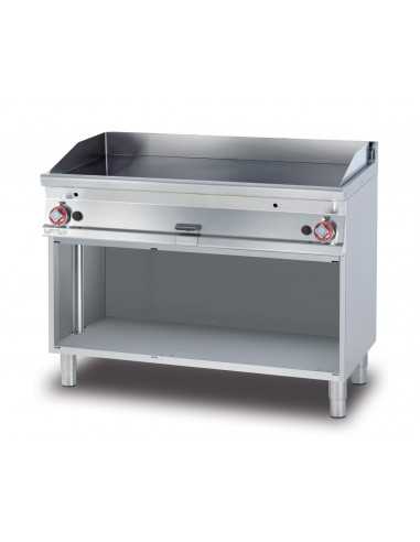 Fry top a gas - Piastra liscia - cm 120 x 70,5 x 90 h