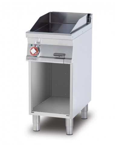 Fry top elettrico - Piastra liscia in acciaio - cm 40 x 70.5 x 90 h