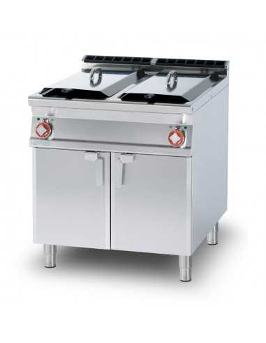 Gas fryer - Capacity liters 18+18 - cm 80 x 90 x 90 h