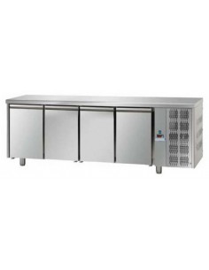Tavolo refrigerato - N. 4 Porte - cm 232 x 70 x 85/92 h