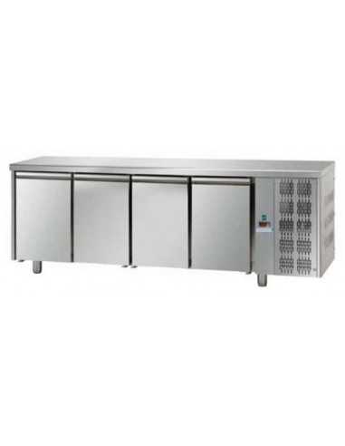 Tabla refrigerada - N. 4 puertas - cm 232 x 70 x 85/92 h