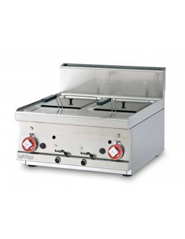 Gas fryer - Capacity 8+8 liters - cm 60 x 60 x 28 h