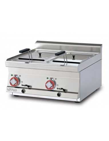 Electric fryer - Capacity liters 10+10 - Cm 60 x 60 x 28 h