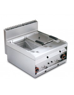 Freidora profesional de gas - Capacidad, 10+10 litros -...