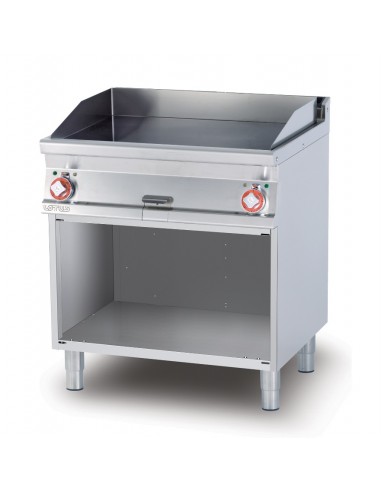 Fry top electric - Steel smooth plate - cm 80 x 70.5 x 90 h