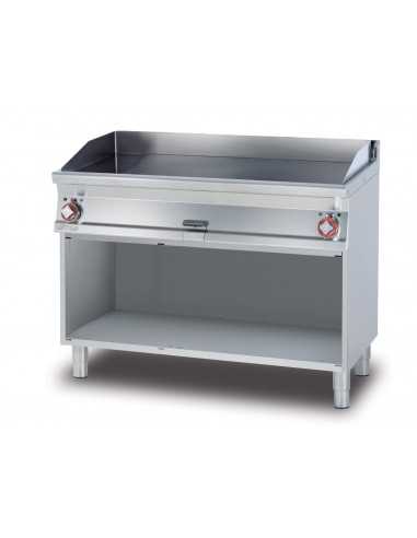 Fry top elettrico - Piastra liscia in acciaio - cm 120 x 70.5 x 90 h