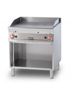 Professional Gas Fry Top - Ribbed Griddle - 80 x 90 x 90 cm h