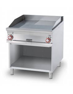 Fry top elettrico - 1/2 piastra liscia 1/2 piastra rigata...