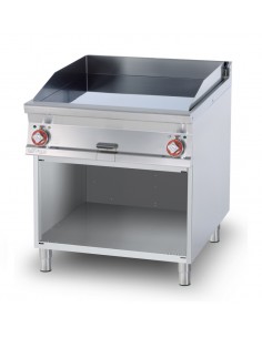 Fry top elettrico - Piastra liscia al cromo - cm 80 x 90...