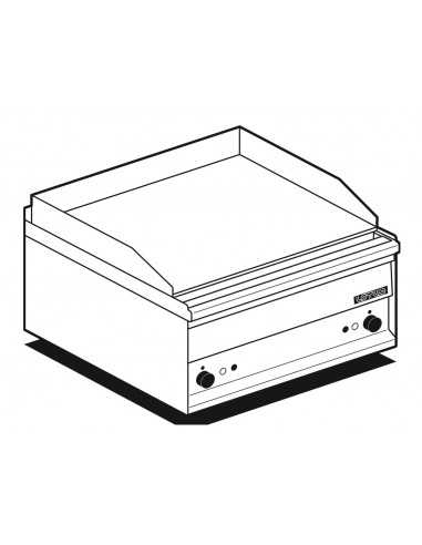 Fry top electric - Smooth plate - Cm 60 x 50 x 29 h