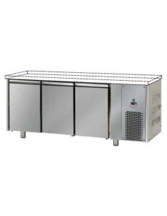 Mesa refrigerada sin encimera y con 3 puertas -...