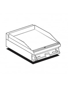 Fry top electric - Chrome smooth plate - Cm 80 x 60 x 28 h