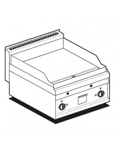 Professional Gas Fry Top - Flat Griddle - 60 x 65 x 29 cm h