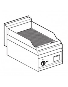 Fry top elettrico - Piastra rigata - Cm 40 x 65 x 29 h