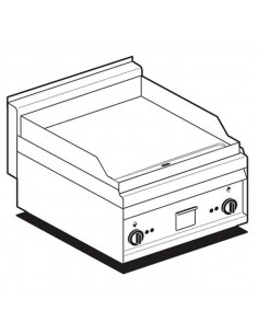 Professional Electric Fry Top - Smooth Chrome Griddle -...
