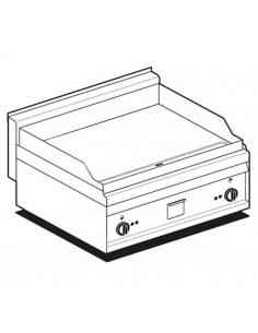 Plancha eléctrica - Placa lisa - 80 x 65 x 29 cm h