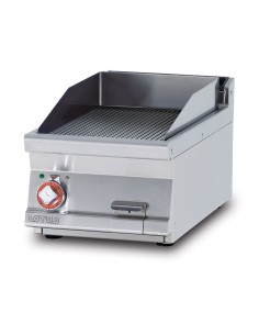 Plancha eléctrica - Placa cromada acanalada - 40 x 70,5 x...