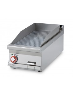 Plancha eléctrica - Placa cromada acanalada - 40 x 90 x...