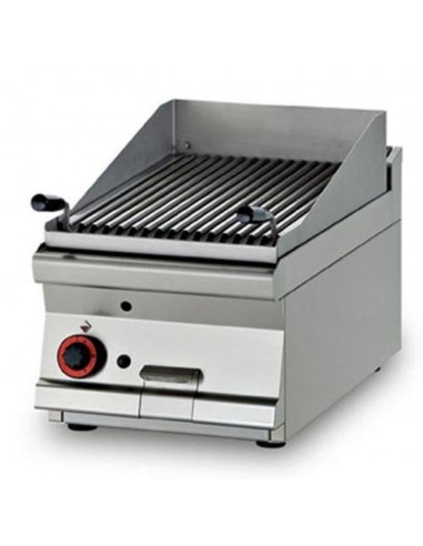 Gas grid - lava stone - Stainless steel grill - Cm 40 x 70,5 x 28 h