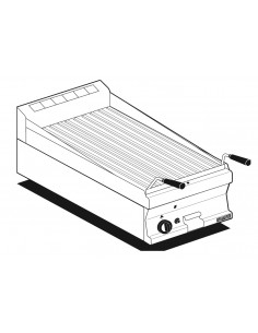 Parrilla de gas - Piedra de lava - Parrilla de acero...
