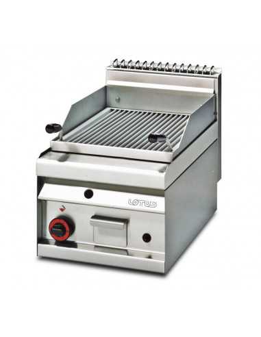 Griglia a gas - Pietra lavica - Griglia inox - Cm 40 x 65 x 29 h