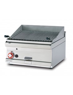 Gas grid - lava stone - Stainless steel grill - Cm 60 x...