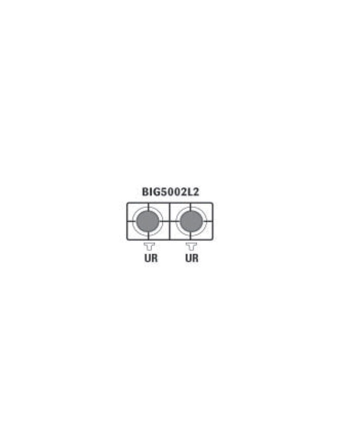 No. 2 Ultra fast burners - Power kW 2.5 + kW 2.5