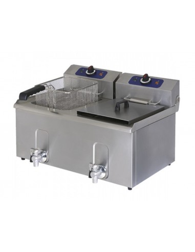 Electric fryer - Capacity lt 8+8 - cm 61.5 x 55.5 x 40 h