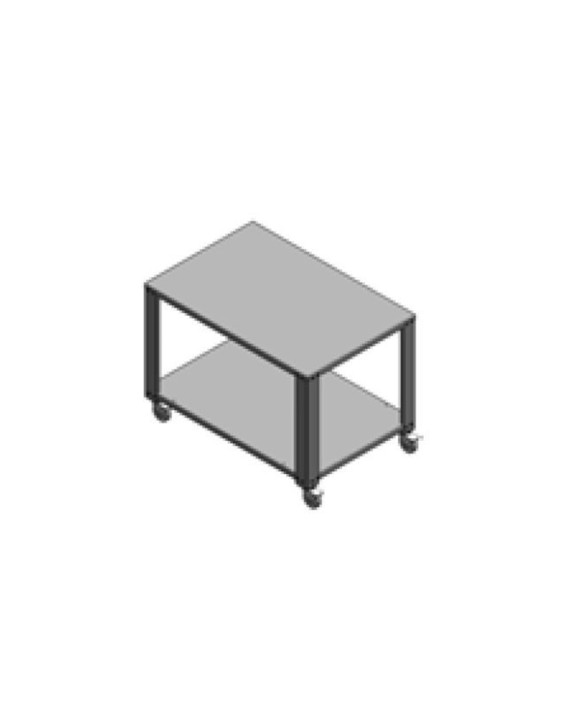 Fixed table in Aisi 430 with wheels - cm 61 x 63 x 88.3 h - For EKF 423, EKF 443 and EKF 523 (in all versions) and EKF 412