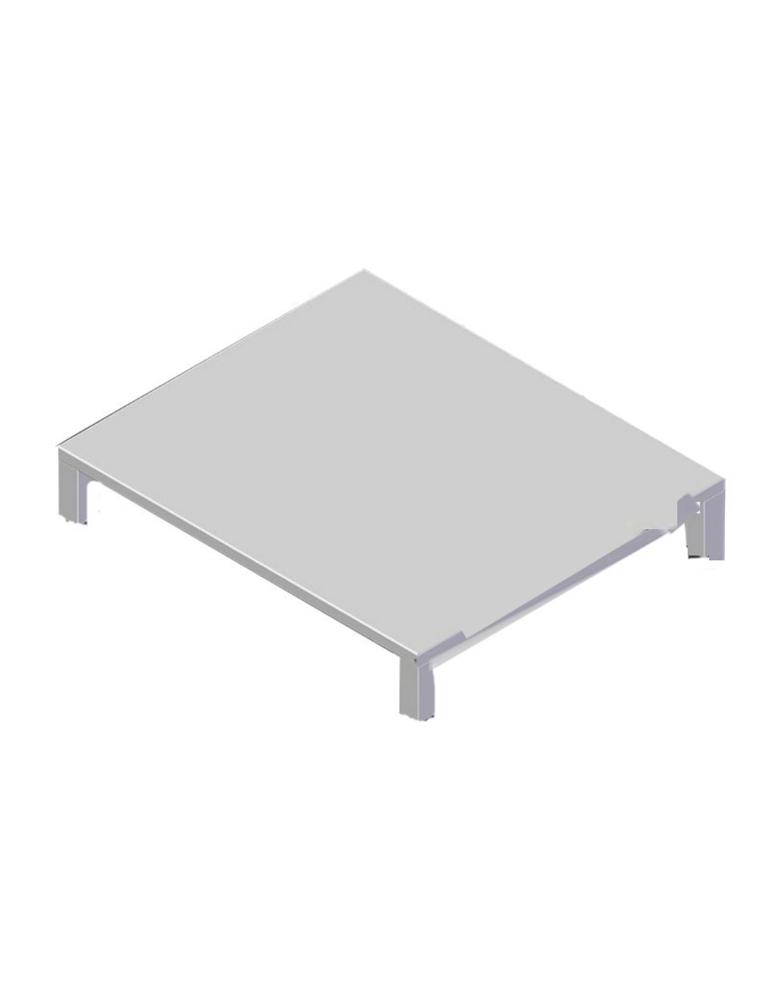 Fixed table in AISI 430 for 2 ovens - cm 61 x 63 x 54.1 h - For EKF 423, EKF 443 and EKF 523 (in all versions