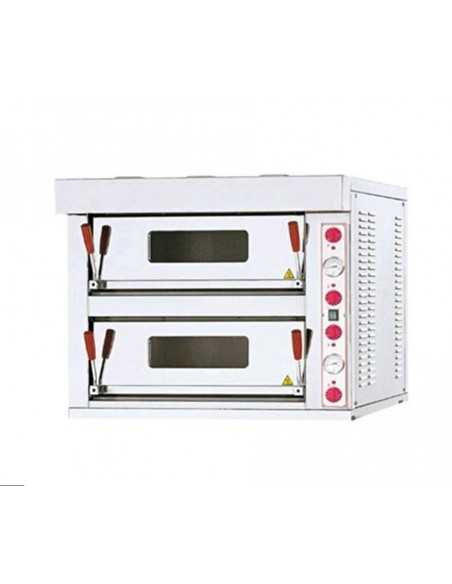 Electric pizza oven for 6+6 pizzas - cm 94 x 138 x 70h