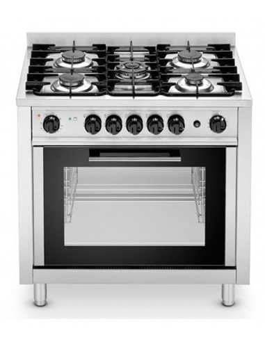 Cucina - N. 5 fuochi - Forno elettrico - cm 90 x 65.5 x 90 h