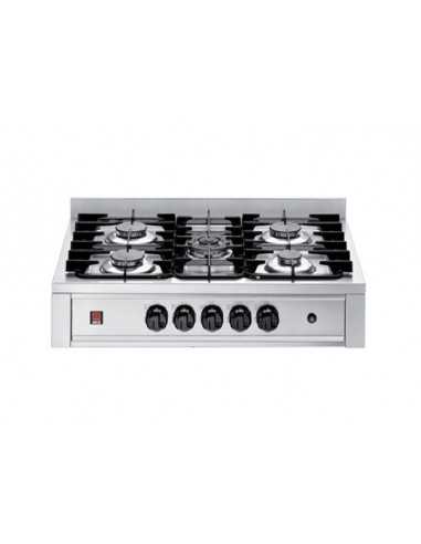 Cucina a gas - Banco - N. 5 fuochi - cm 90 x 62 x 26.5 h