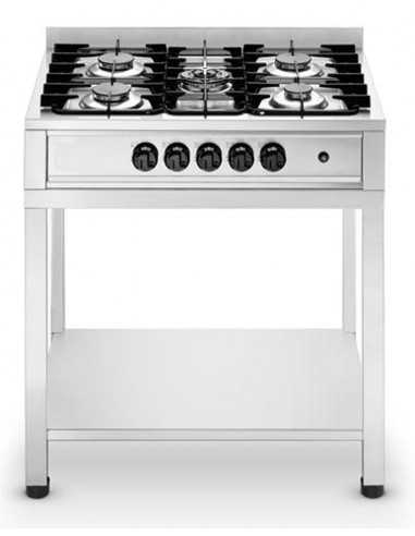 Cucina a gas - N. 5 fuochi - cm 90 x 62 x 91.5 h