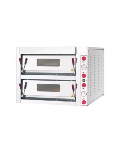 Electric oven - Inox - N. 4+4 pizzas (Ø cm 33)- cm 91 x 84 x 70h