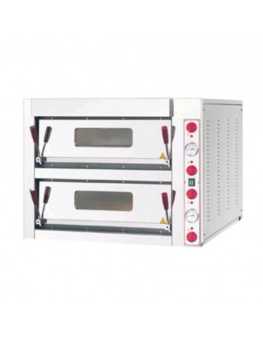 Electric oven - Inox - N.6+6 pizzas (Ø cm 33)- cm 91 x 117 x 70h