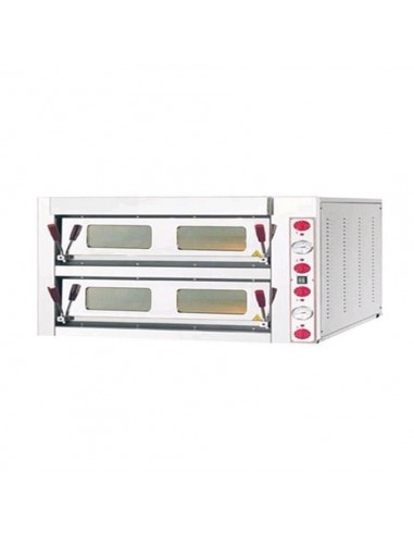 Electric oven - Inox - N. 6+6 pizzas (Ø cm 33)- cm 124 x 94 x 70h