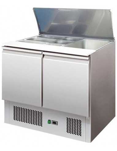 Saladette refrigerata - N. 2 porte - cm 90 x 70 x 85 h