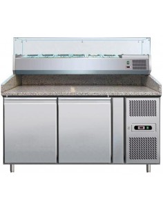 Banco pizza da 2 porte - Vetrina -  cm 151 x 80 x 100 h